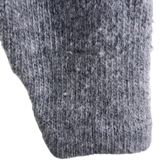 Caldwell 60's Hand Fashioned Gray Wool Hooded Zip-Up Cardigan With Polar Bear L - Picture 13 of 14